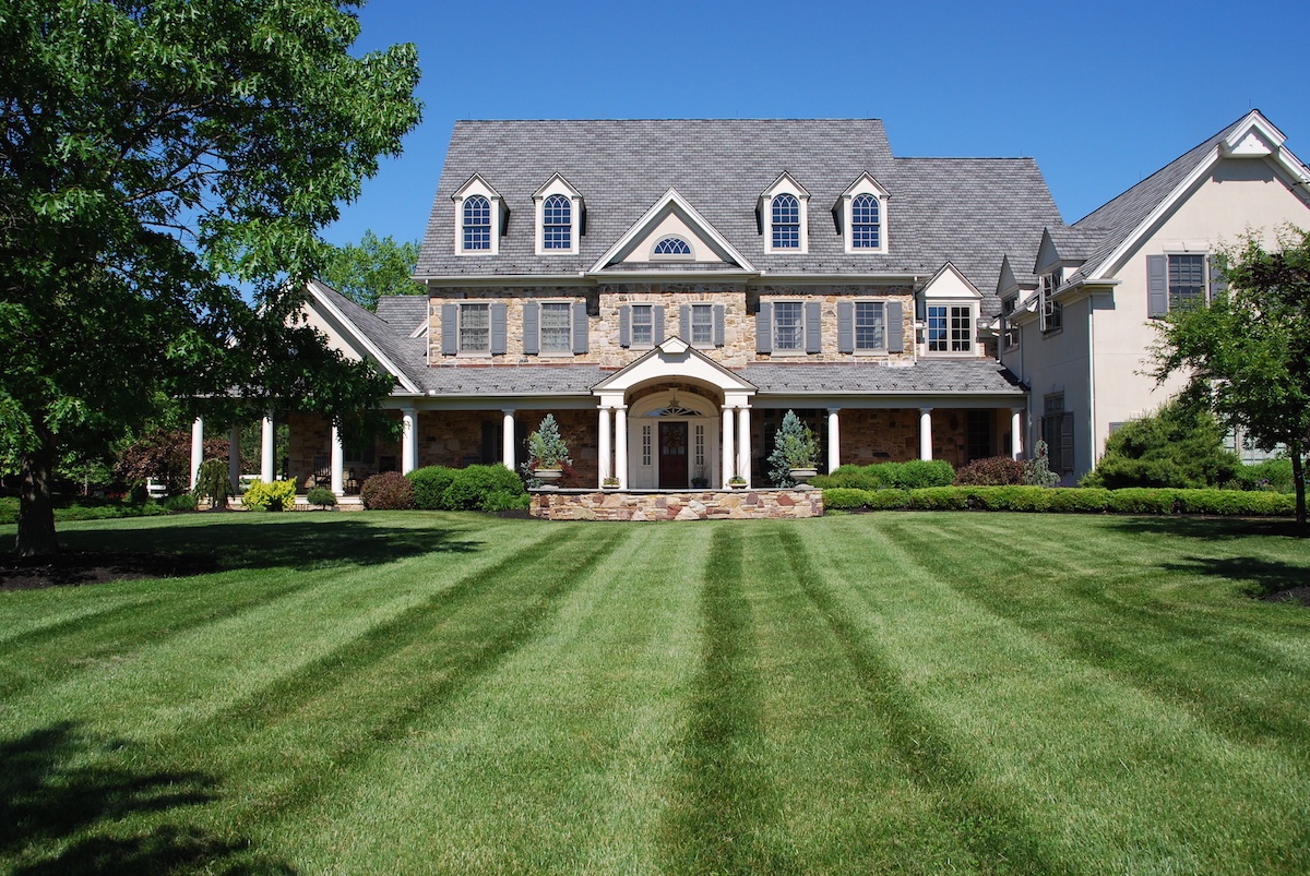 Lush green lawn