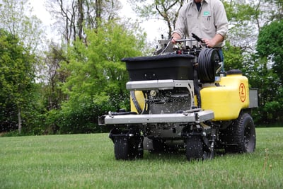 Lawn care fertilizer application