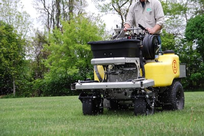 lawn being fertilized in Allentown, PA