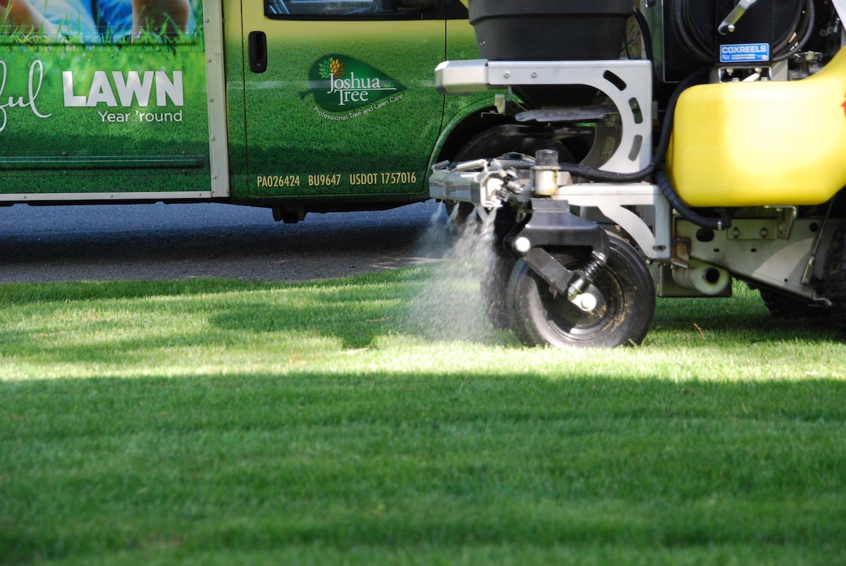 liquid lawn aeration application