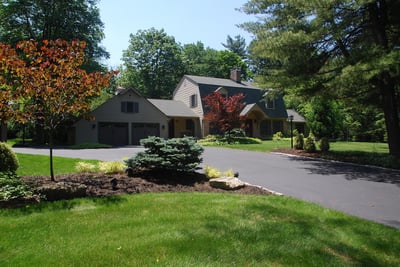 nice lawn and trees in fall