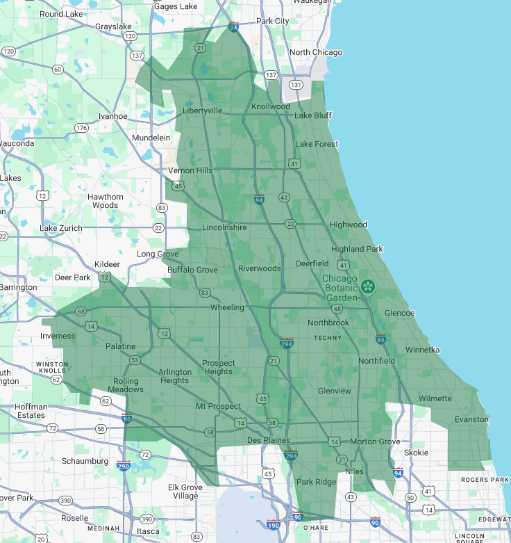 ChicagoNorthShoreIL-TerritoryMap
