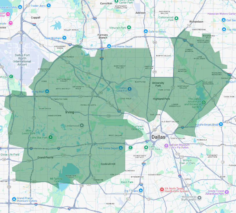 DallasCentralTX-TerritoryMap DallasCentralTX-TerritoryMap